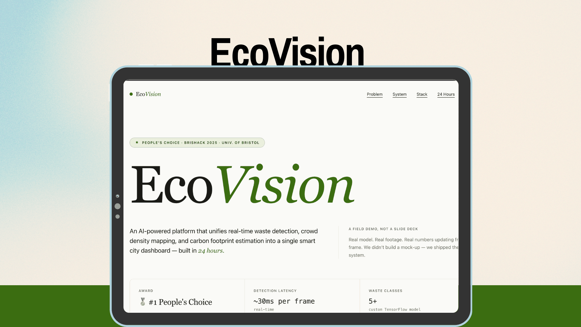 Eco Vision Hackathon Winner